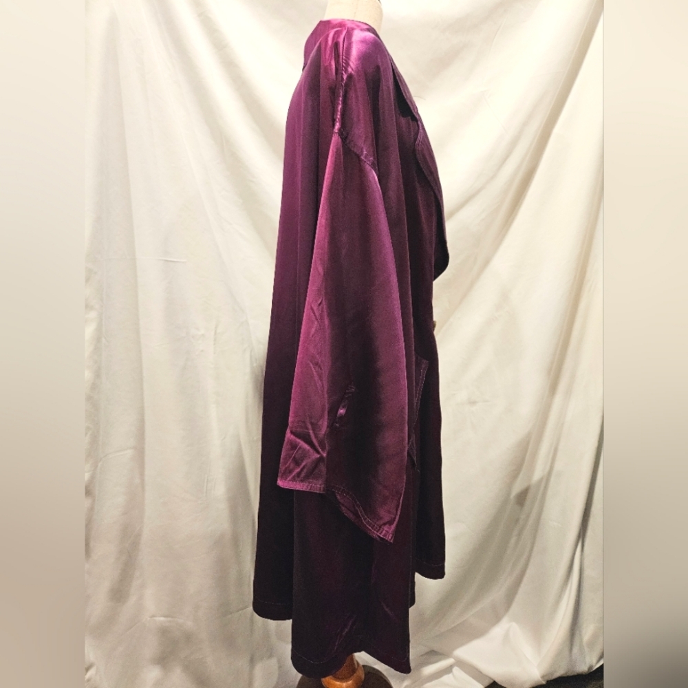 Purple Italian Sateen Coat - Picture 2 of 4